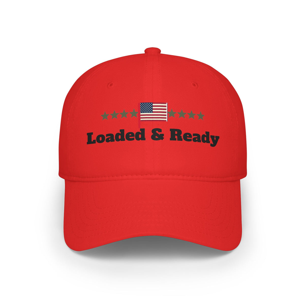 "Loaded & Ready" Flag Embroidery Cap | American Baseball Hat