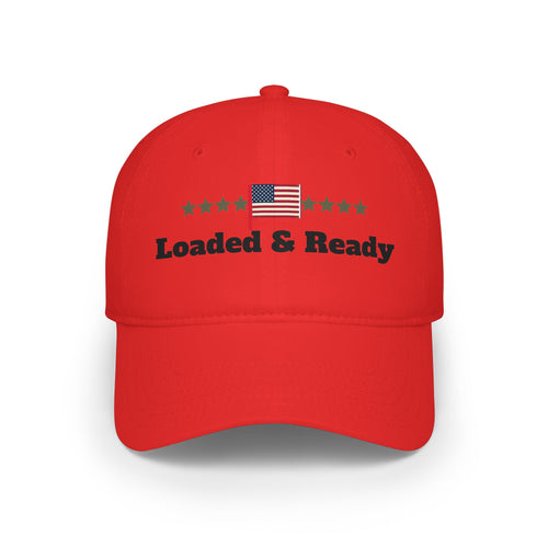 "Loaded & Ready" Flag Embroidery Cap | American Baseball Hat