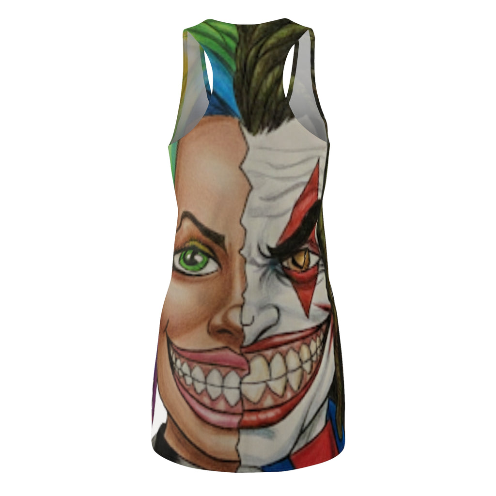 2 Faced Clown and Girl Team Duo Couple Designer Style High Fashion Designer Dress | Racerback by GT Artland