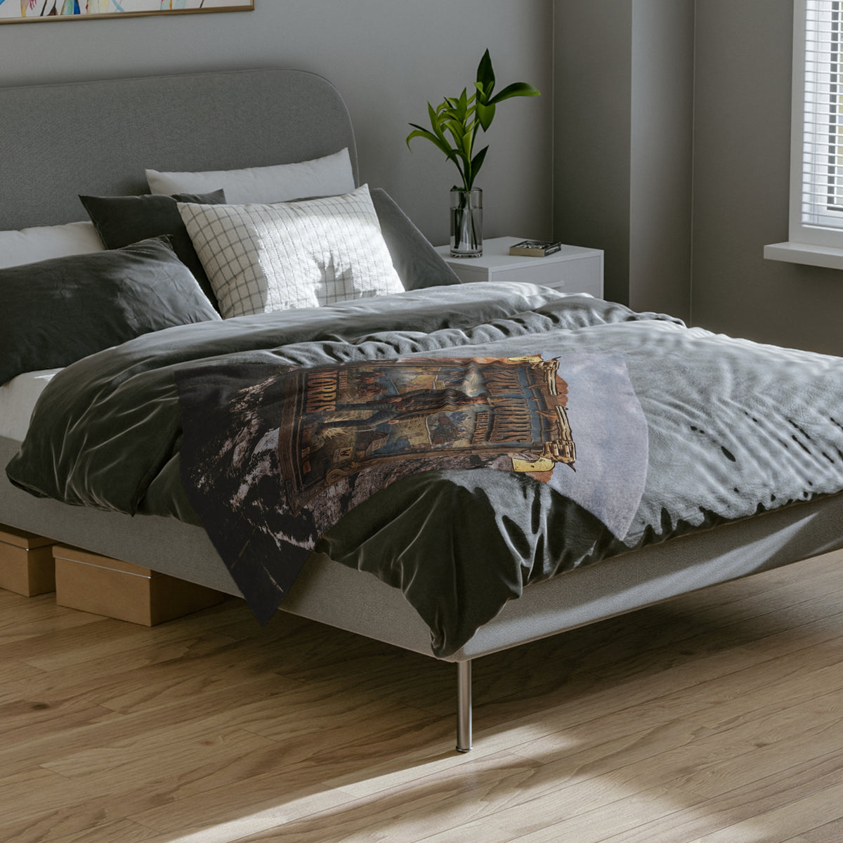 Chuck Norris Journey Velveteen Microfiber Blanket - Souvenir