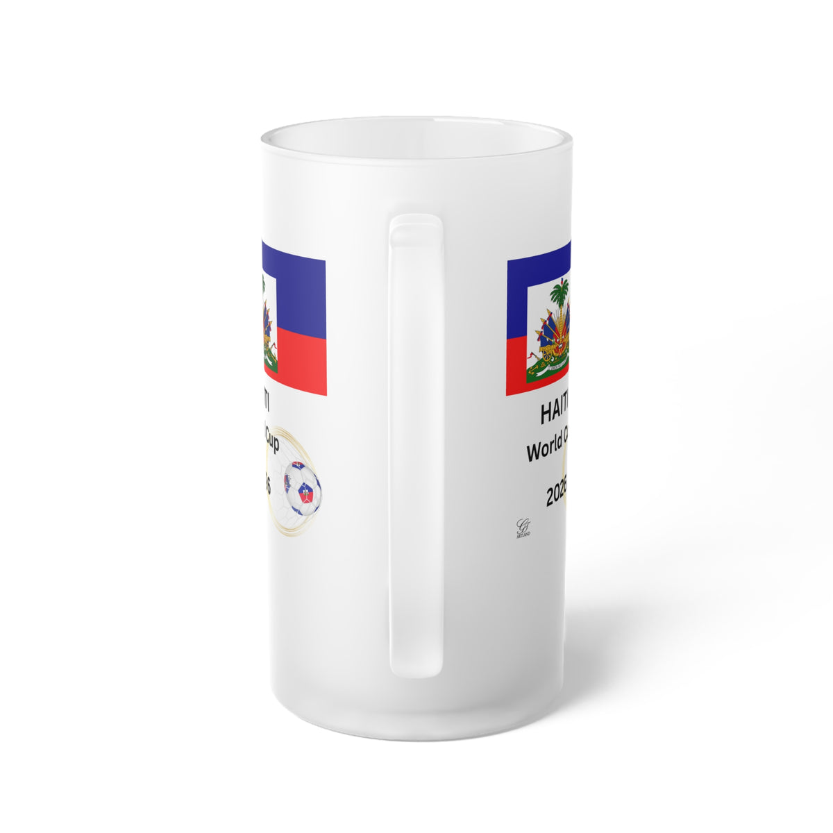 Haiti World Cup 2026 Frosted Glass Beer Mug