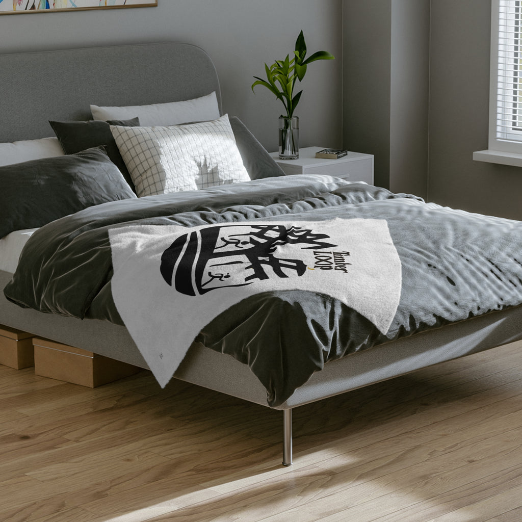 Timber Loop Tree Logo Velveteen Blanket | Trail Running Design by GT Artland