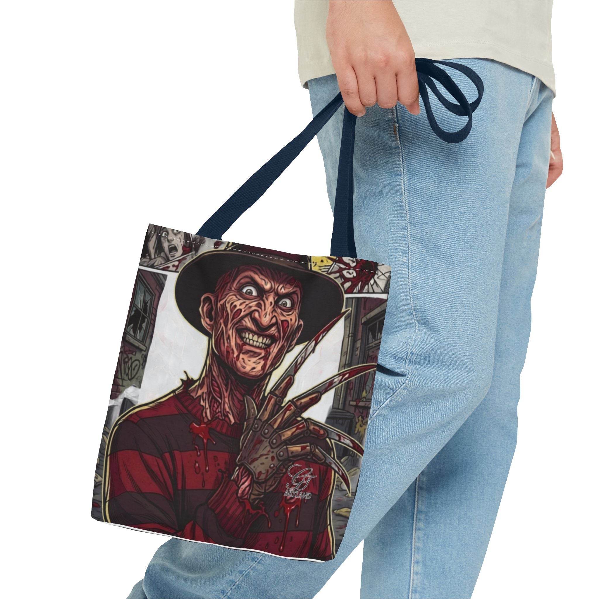 Elm Street Gangsta Horror Illustration TOTE BAG | Horror Slasher Artwork by GT Artland