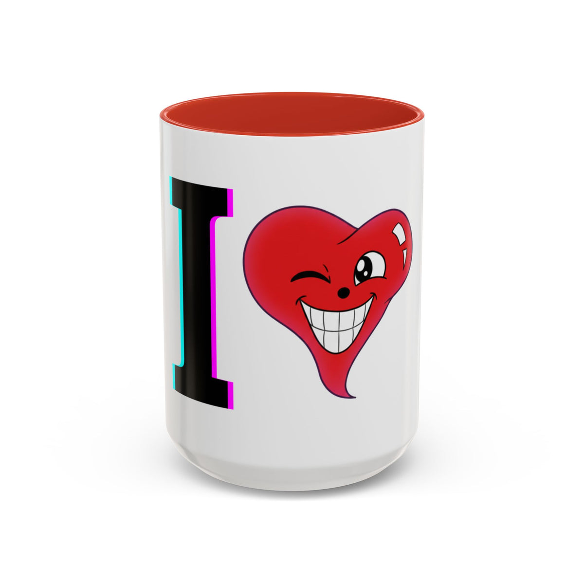 Winking Heart Graphic Mug | Accent Coffee Mug 11oz 15oz