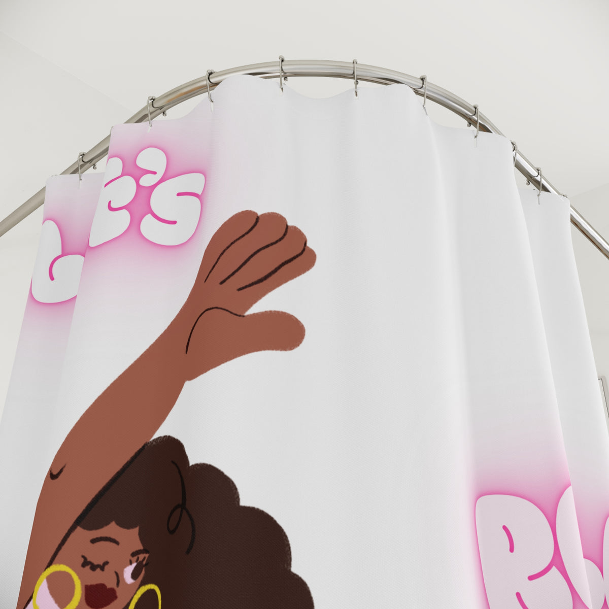 Roller Skater Lets Roll  Shower Curtain