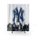 NY Yank Drip Designer Airbrush Graffiti NY Logo Shower Curtain | Urban Skyline by GT Artland