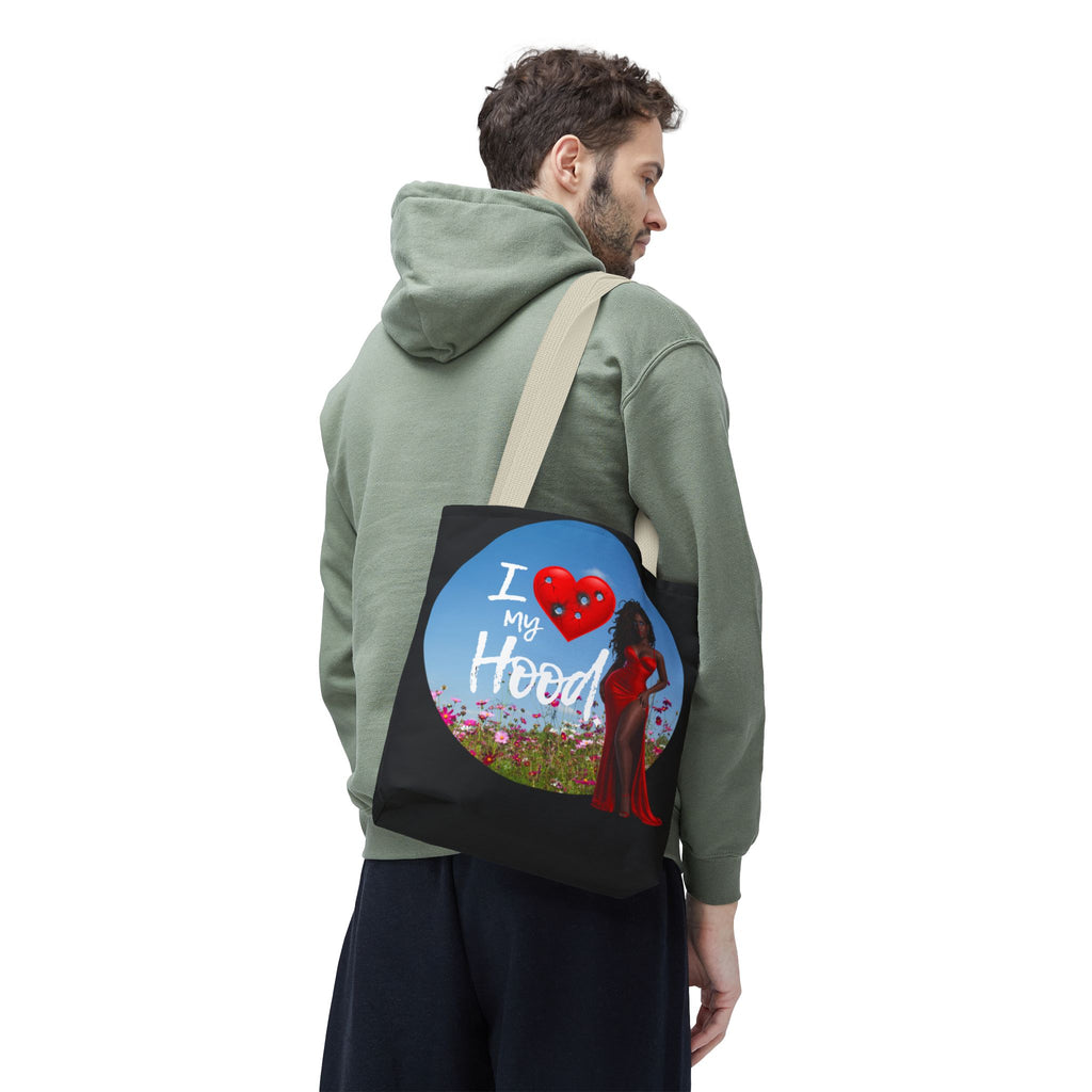 I Love My Hood tote bag | All-over print handbag