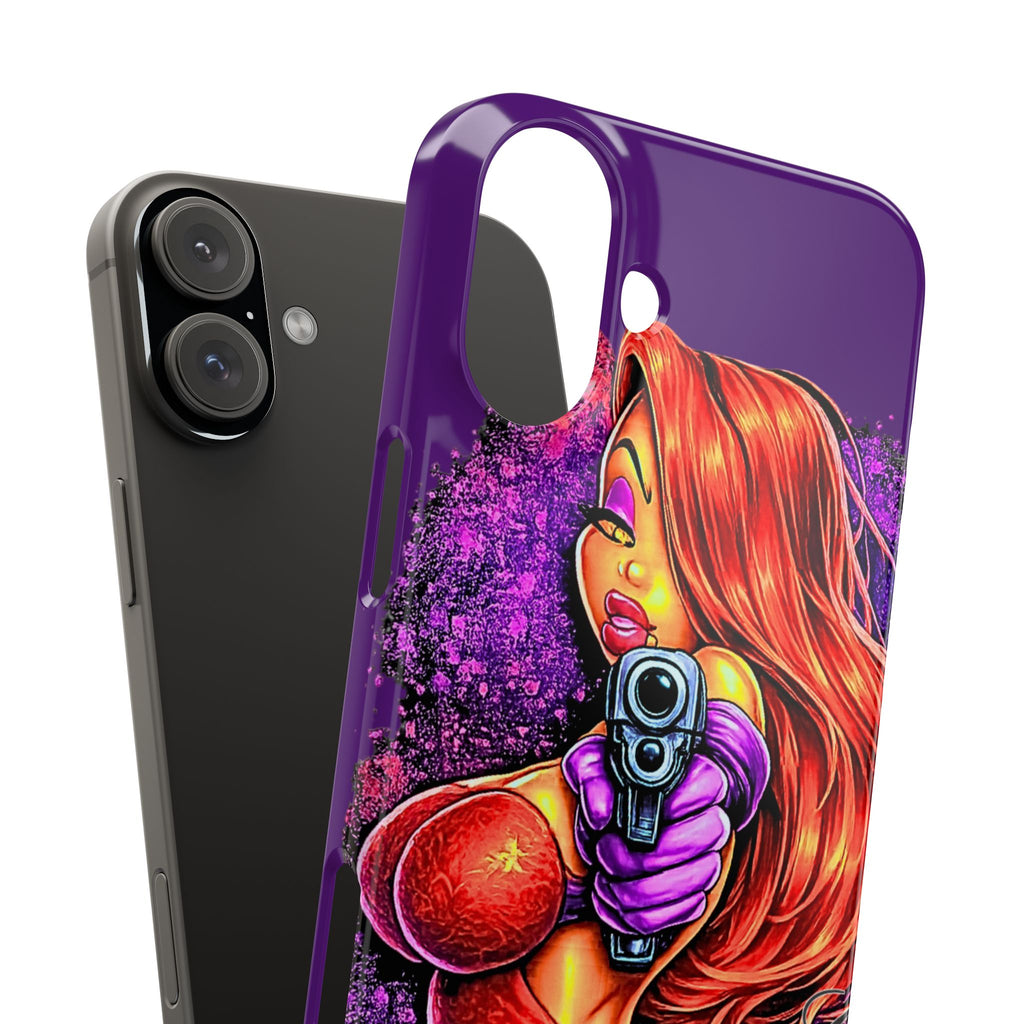Pinup Rabbit Vixen Gun Girl Phone Case | Slim Phone Cases by GT Artland