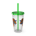 Dripping Basketball SWAG Tumbler | 16oz Clear Cup with Straw by GT Artland