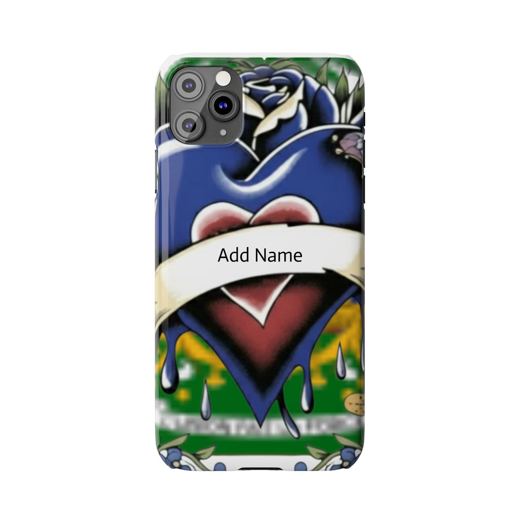 Blue Rose Garden Urban Styled Illustration Slim Phone Case |  by GT Artland