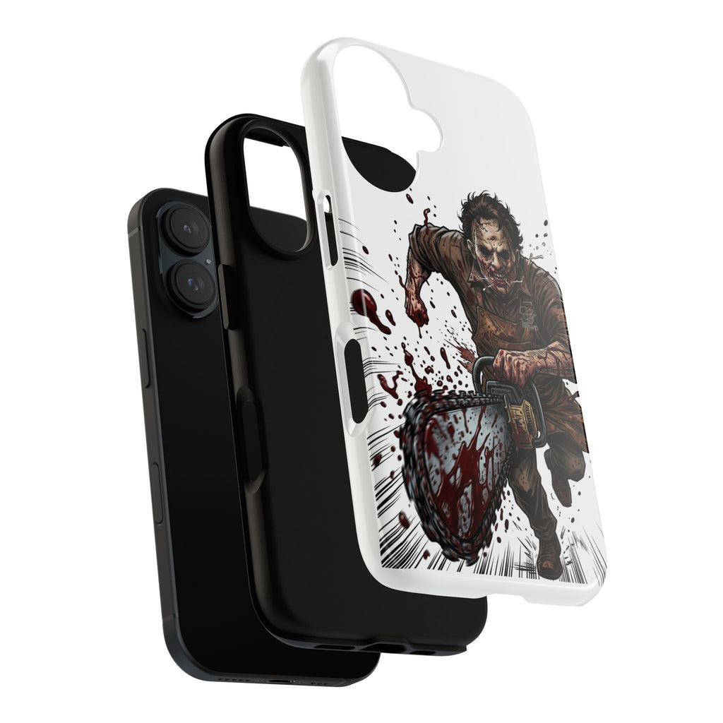 Chainsaw Killer Horror Illustration phone case | iPhone Samsung protective case by GT Artland