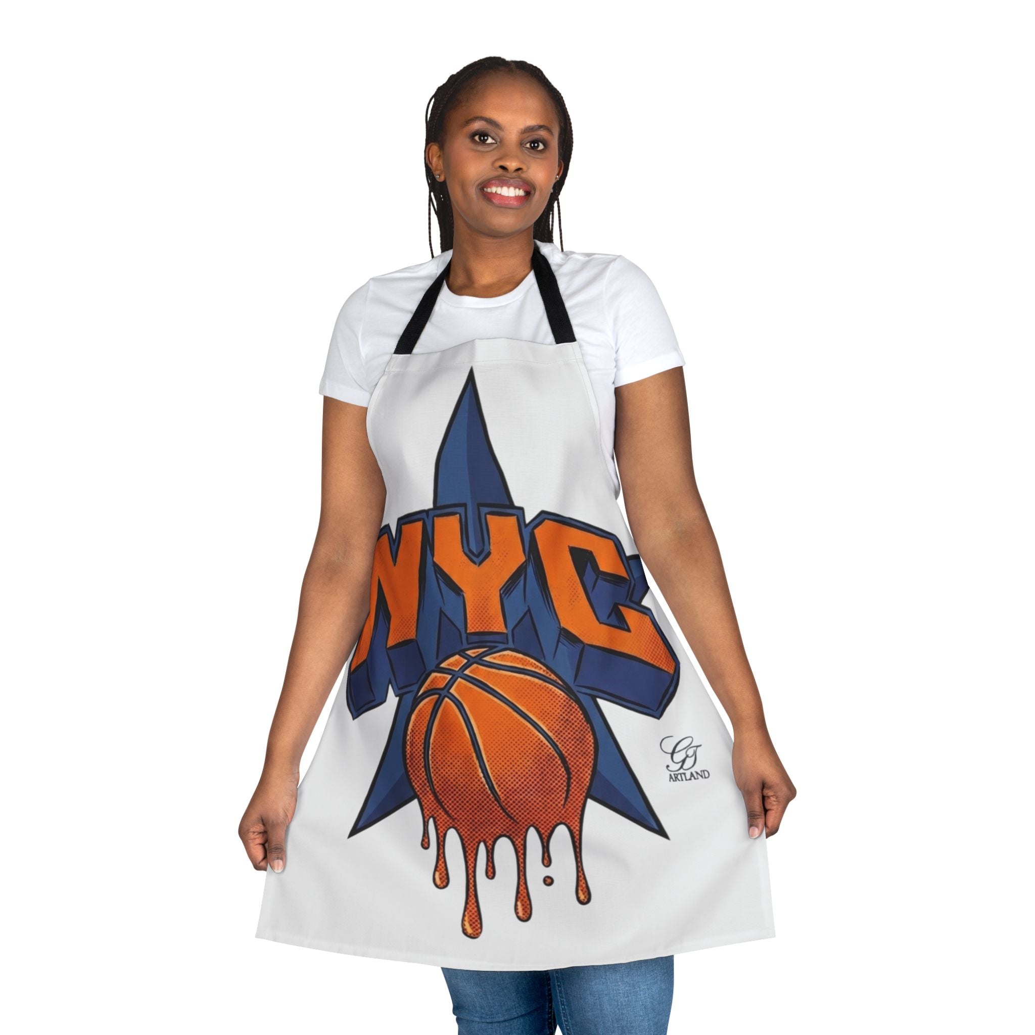 NYC Dripping Basketball Apron | City Basketball Cooking Apron by GT Artland
