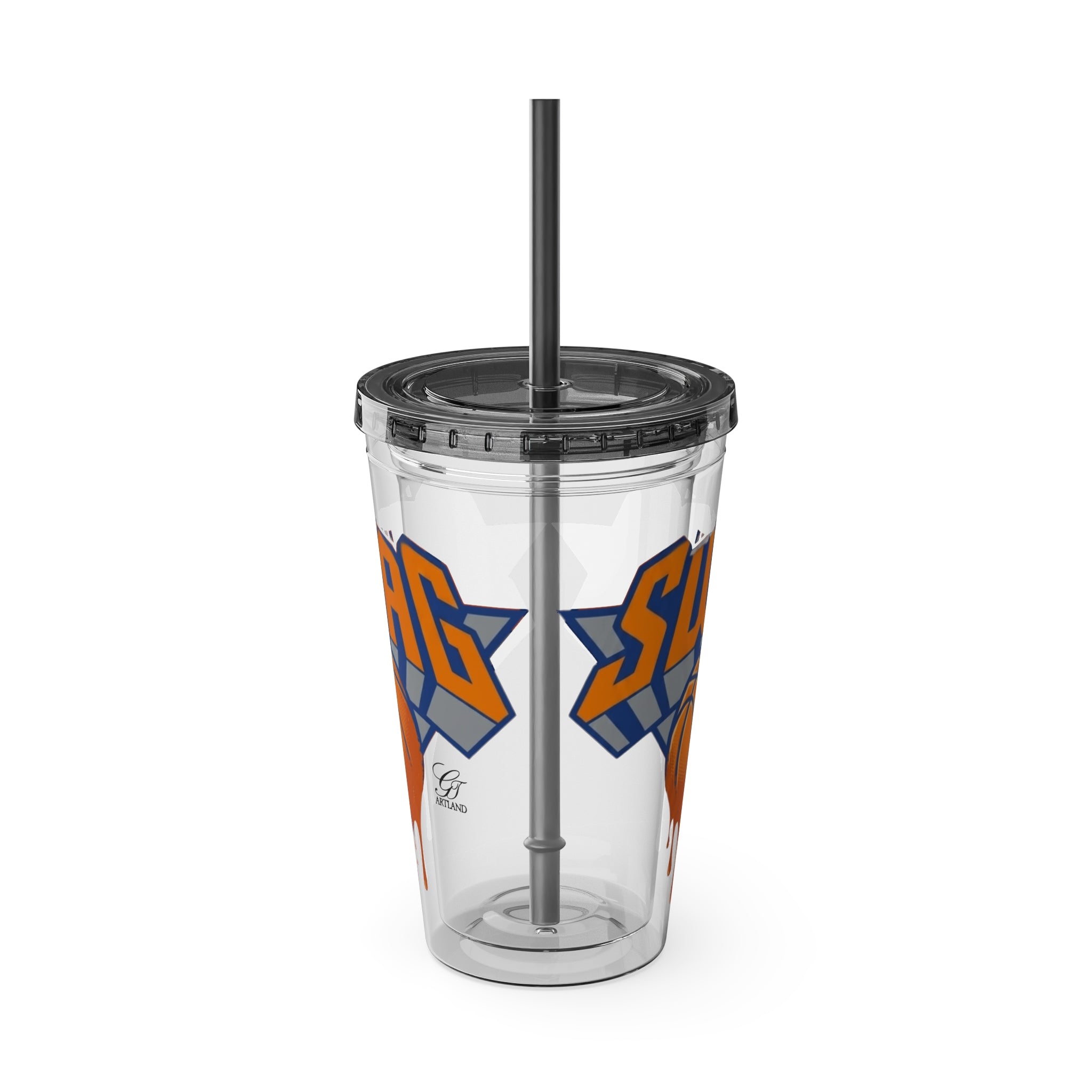 Swag Dripping Basketball Tumbler | 16oz Straw Cup by GT Artland
