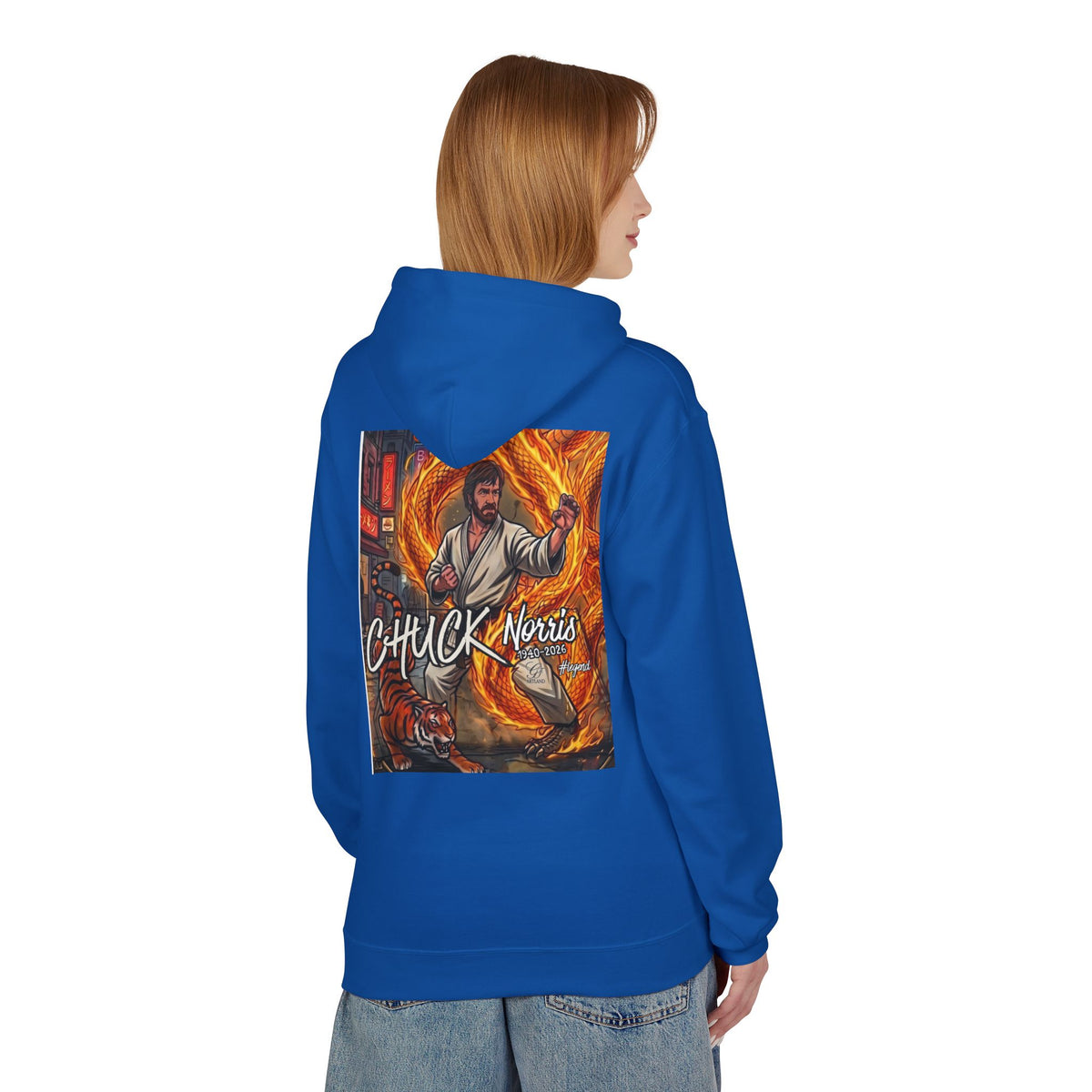 Chuck Norris Martial Arts Hoodie | Action Illustration, Retro Fight Scene by GT Artland