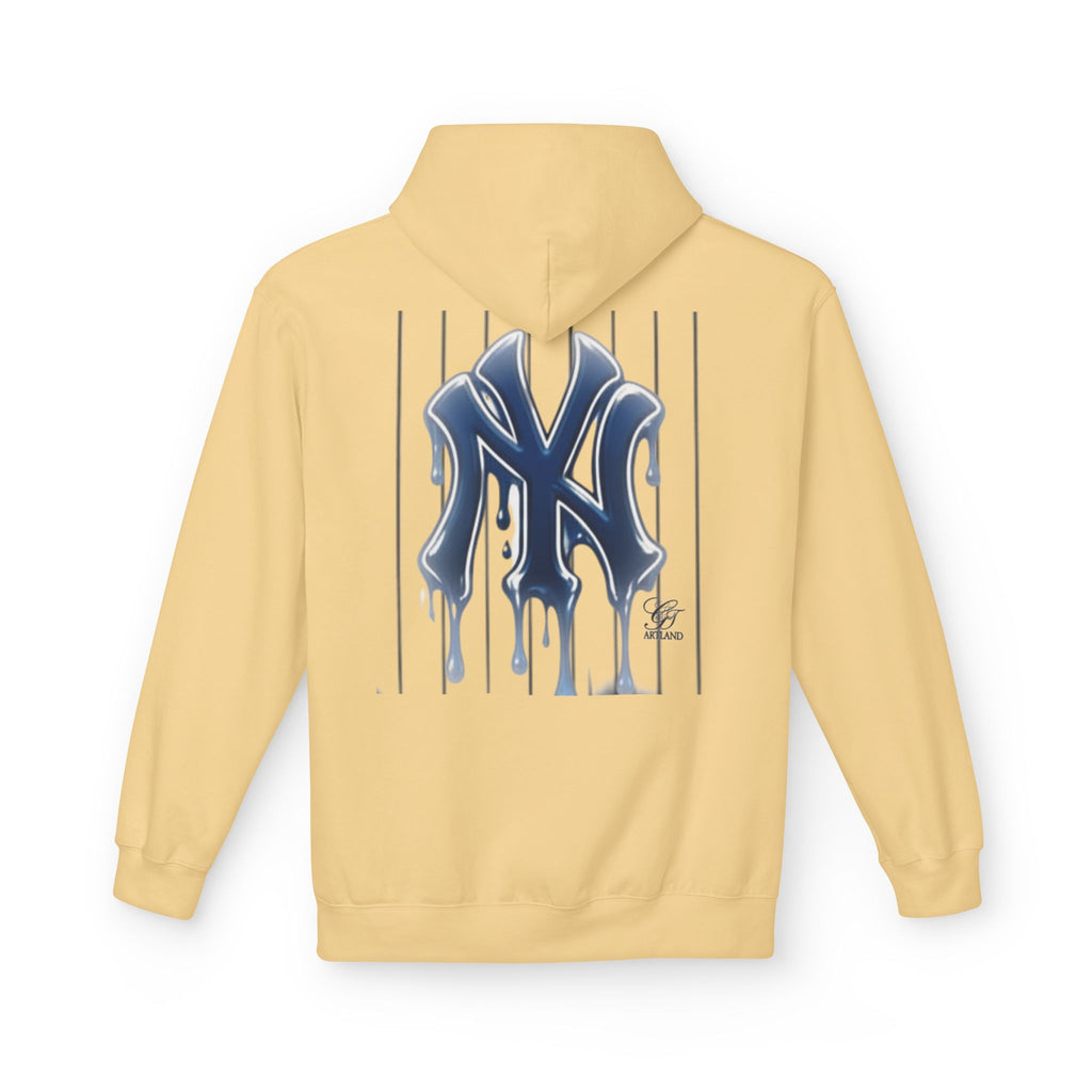Dripping NY Fan Gear Logo Hoodie | Baseball Pinstripe Streetwear by GT Artland