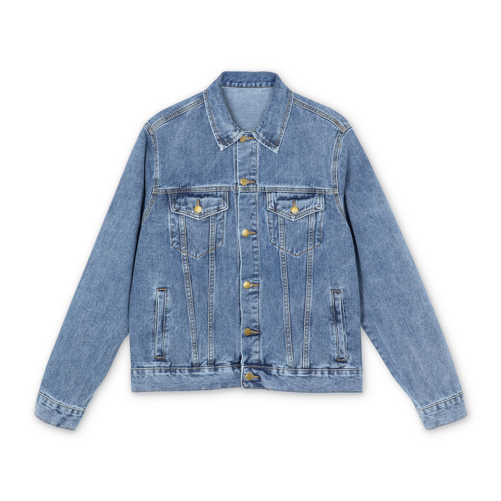 Back Print Denim Exercising Jacket | Wellness Jacket
