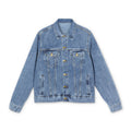 Back Print Denim Exercising Jacket | Wellness Jacket