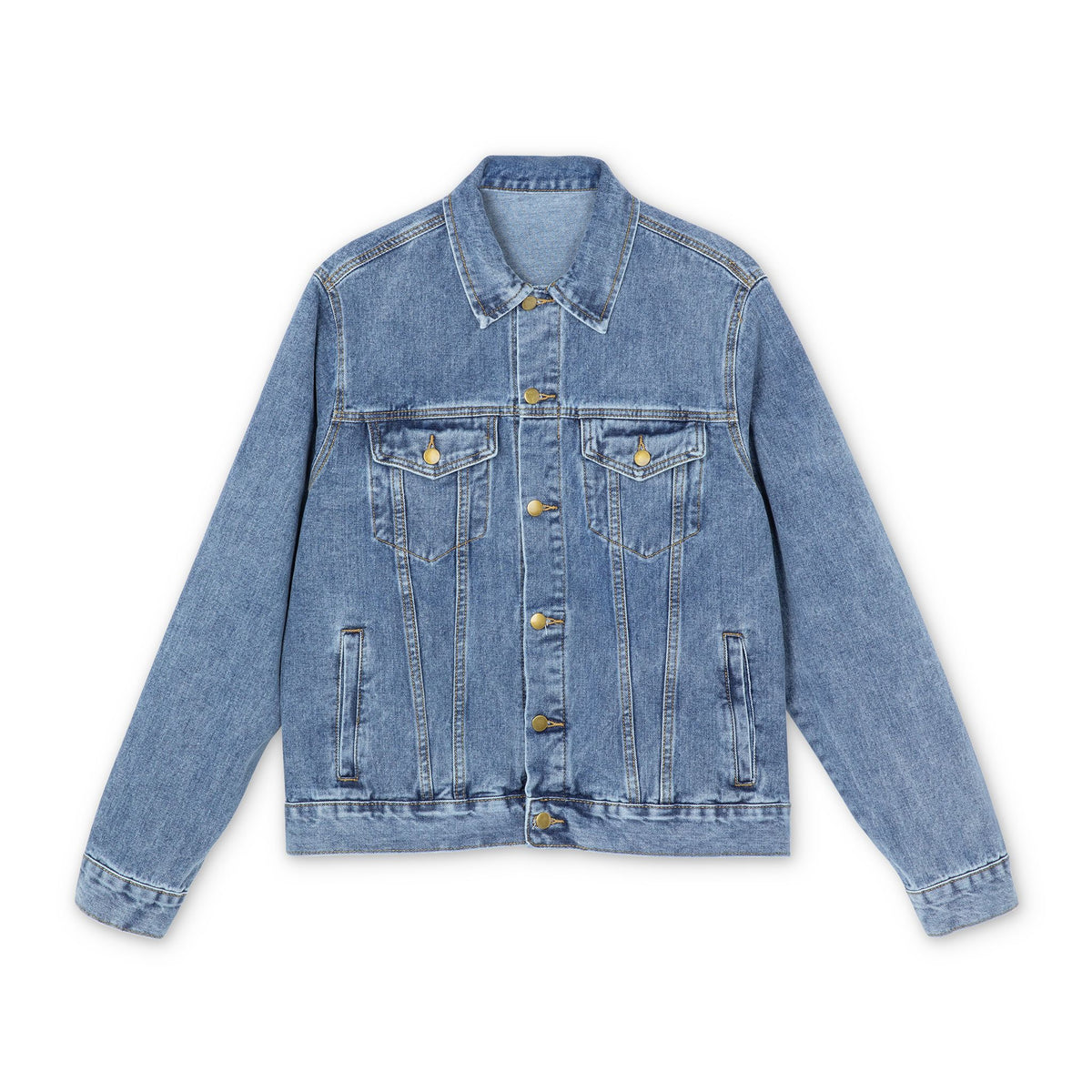 Back Print Denim Exercising Jacket | Wellness Jacket