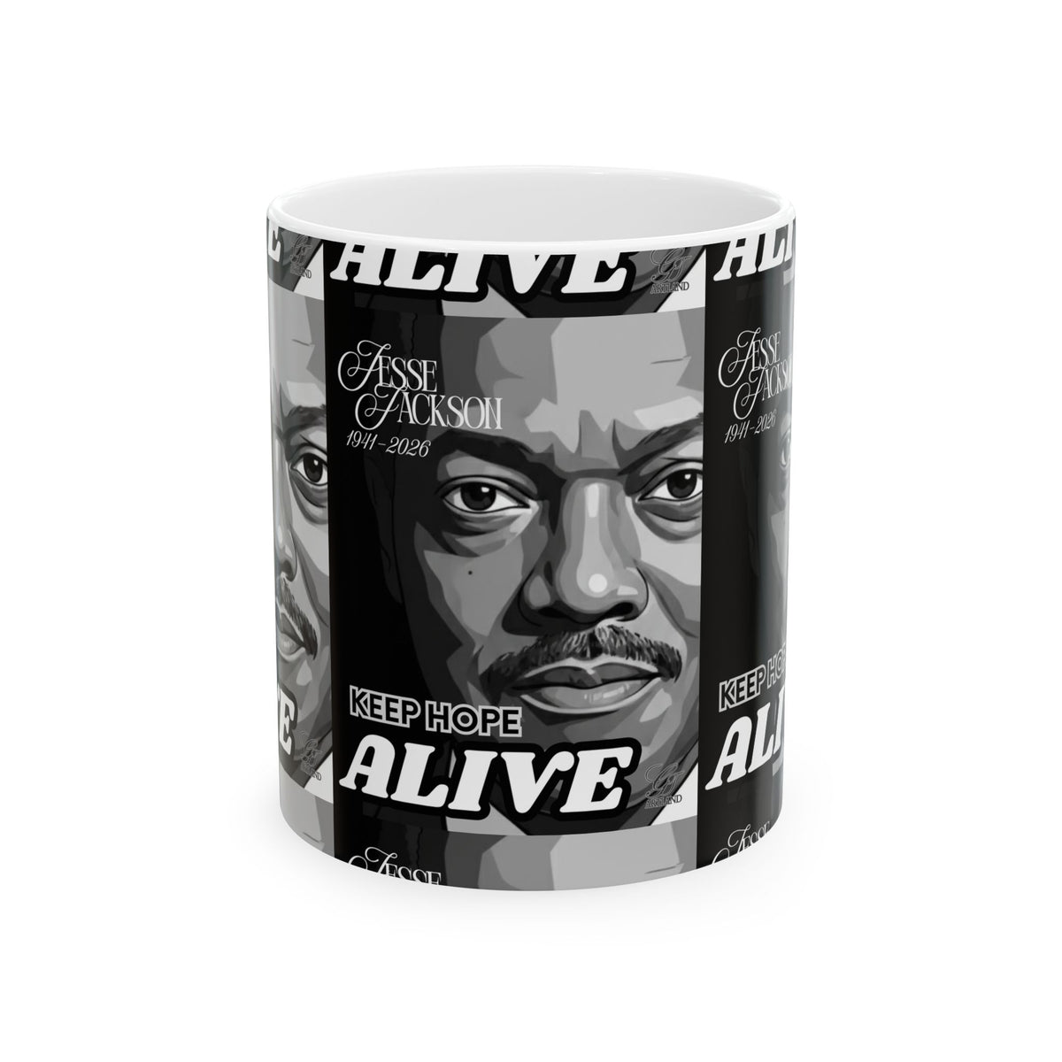 Keep Hope Alive Mug | Black & White Portrait Ceramic Mug