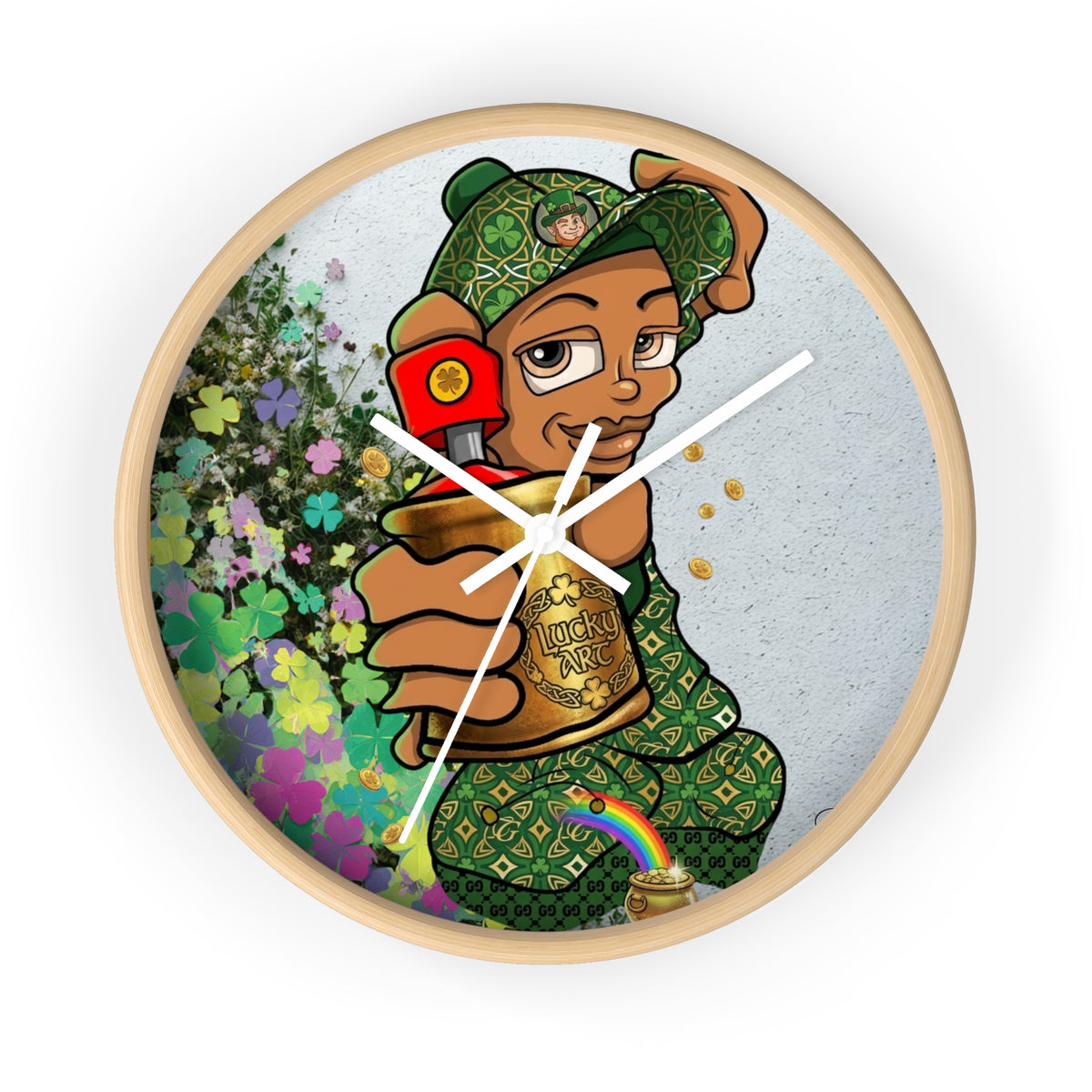 Spray Paint Kid Wall Clock
