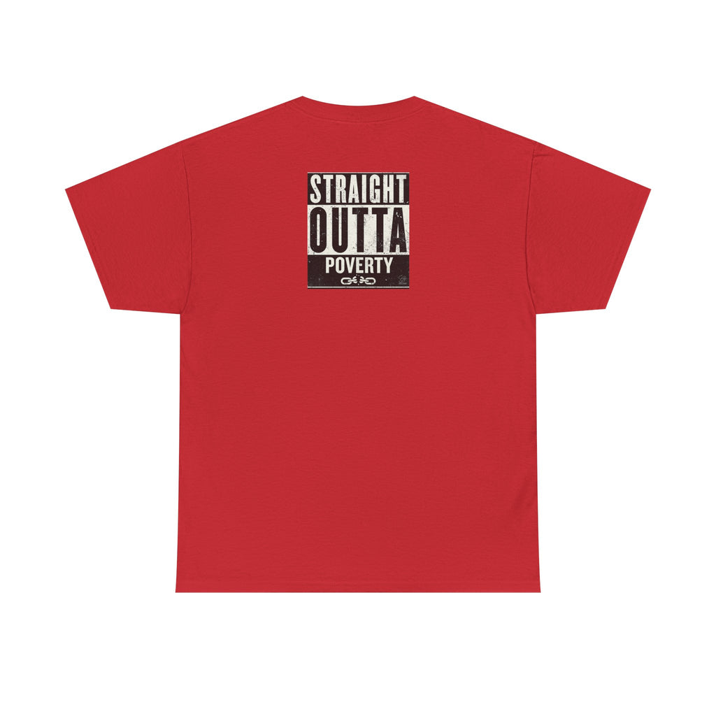 Straight Outta Poverty T-Shirt | Typographic Statement Tee by GT Artland
