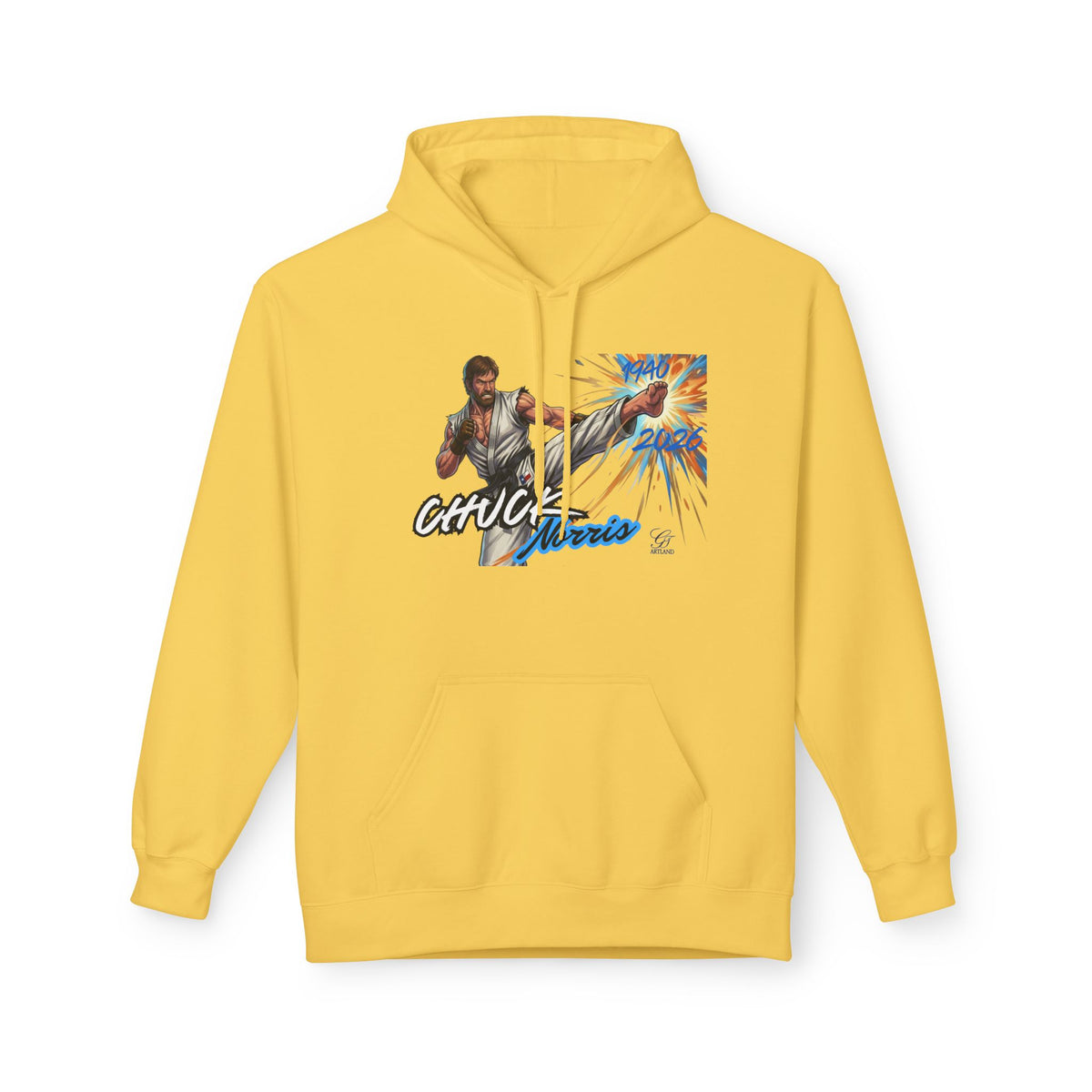 Chuck Norris Martial Arts Hoodie | Vintage Action Illustration