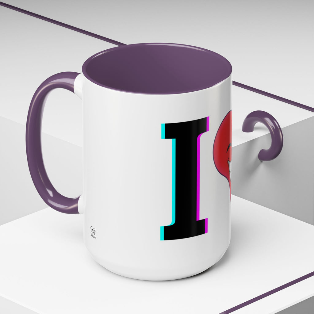 Winking Heart Graphic Mug | Accent Coffee Mug 11oz 15oz