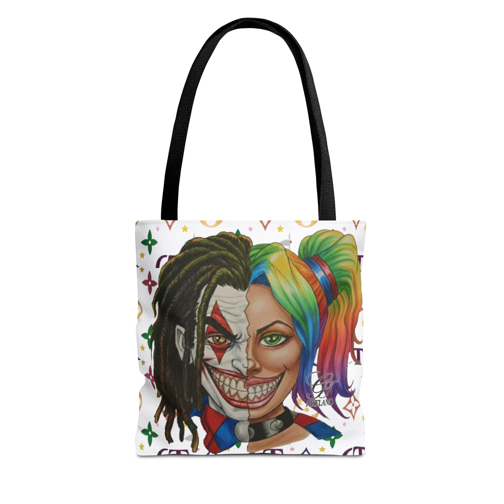 Two Faced Clown Couple Face Tote Bag – Urban Duo Swag by GT Artland