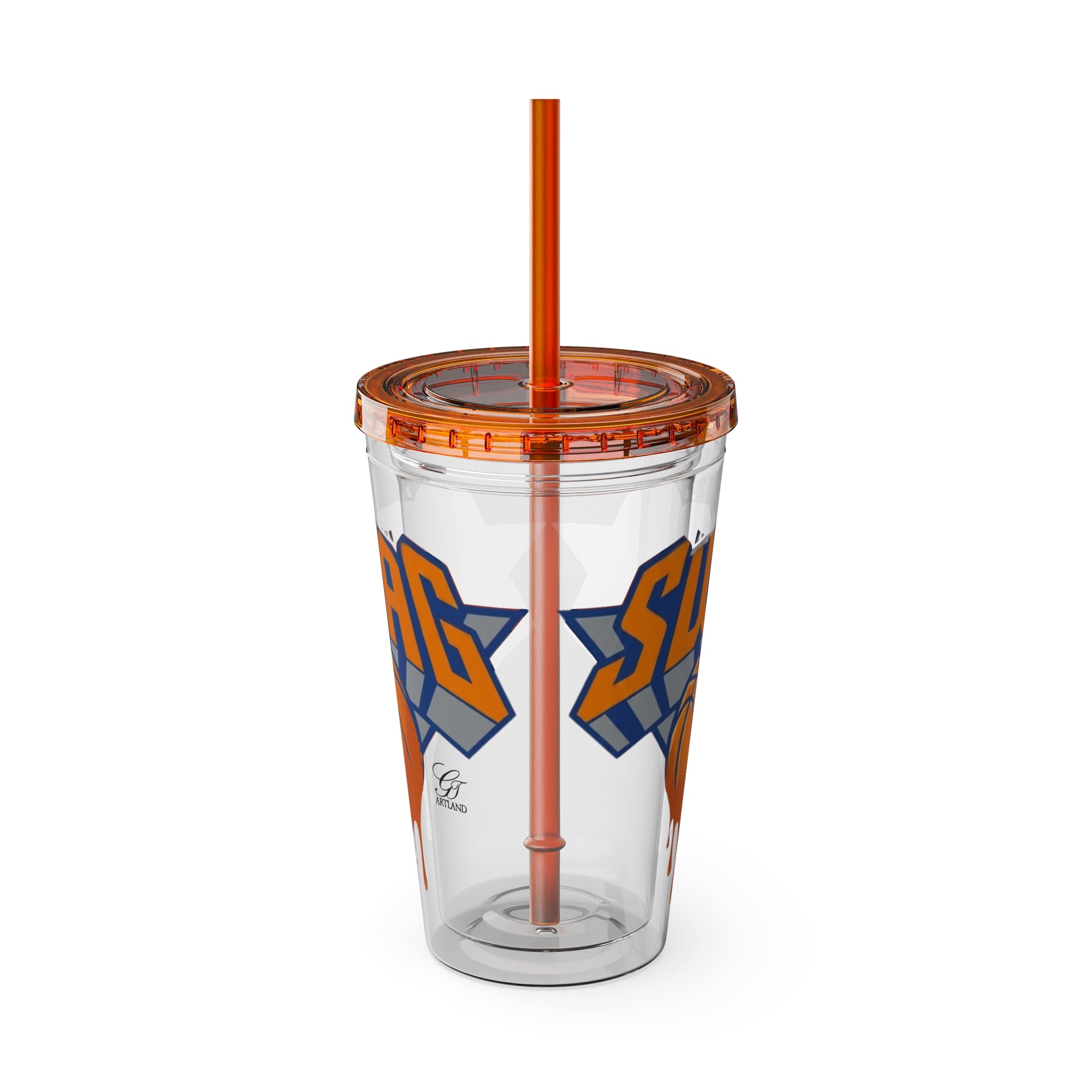 Swag Dripping Basketball Tumbler | 16oz Straw Cup by GT Artland