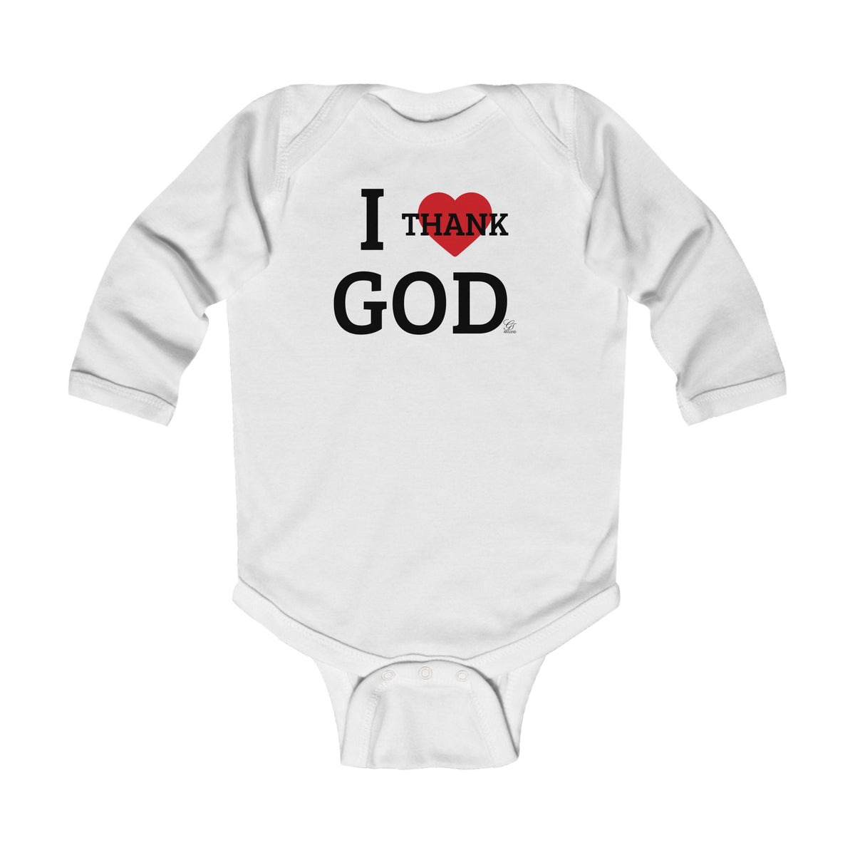 I Thank Heart God Infant Bodysuit | Religious Baby Top by GT Artland