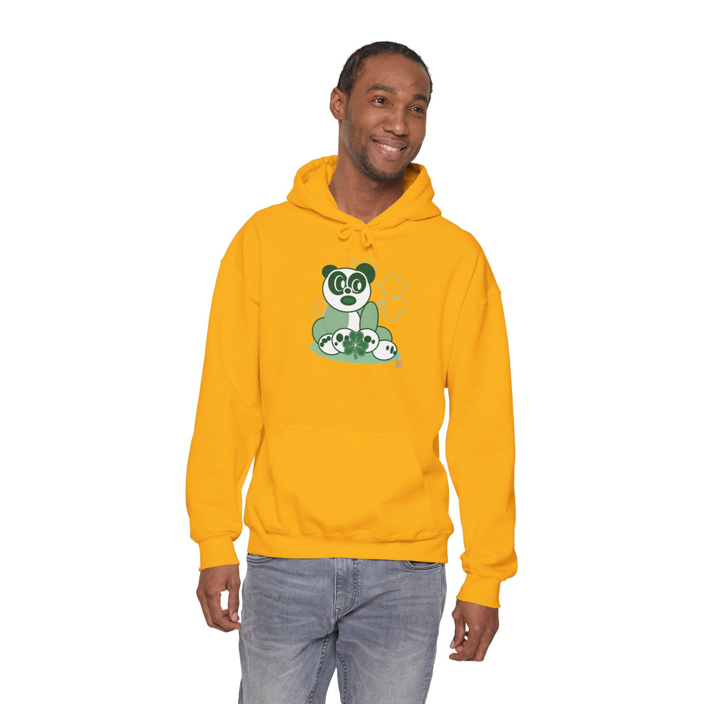 Green Panda with Bamboo Hoodie