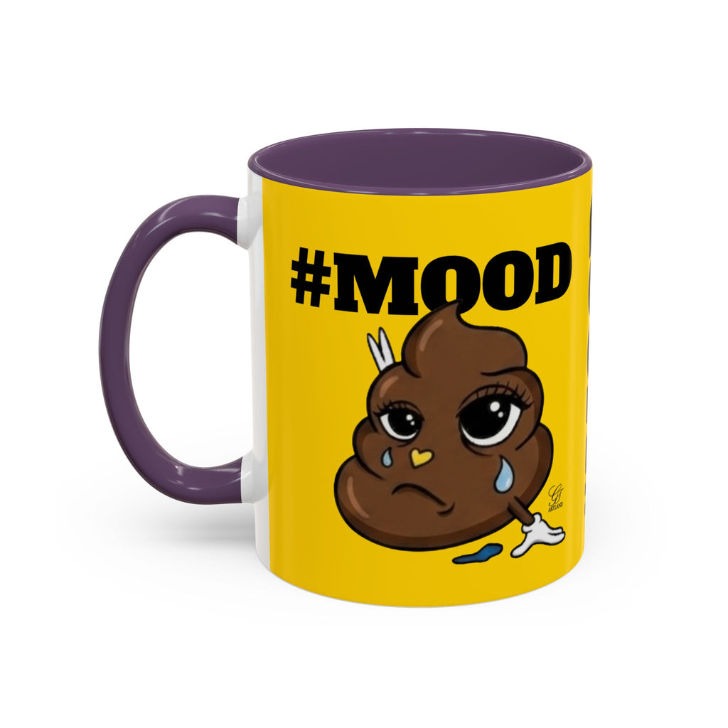 #MOOD Poop Emoji Accent Coffee Mug Yellow Edition — Funny 11/15oz Novelty Mug by GT Artland