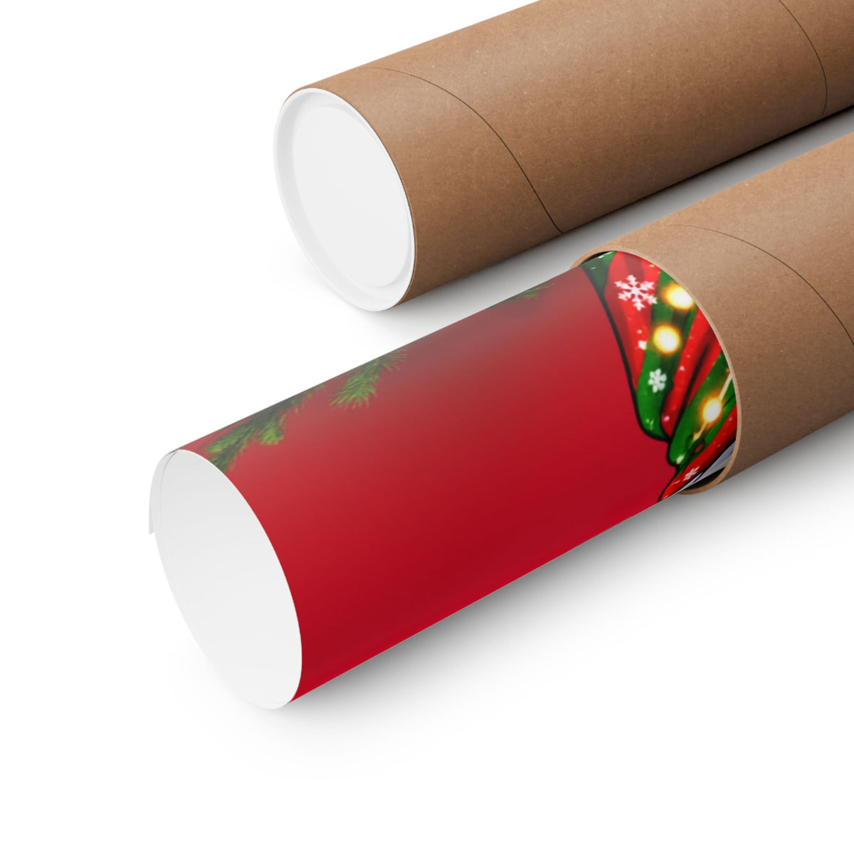 Word It Your Way  Ebony Santa Christmas Matte Vertical Poster by GT Artland