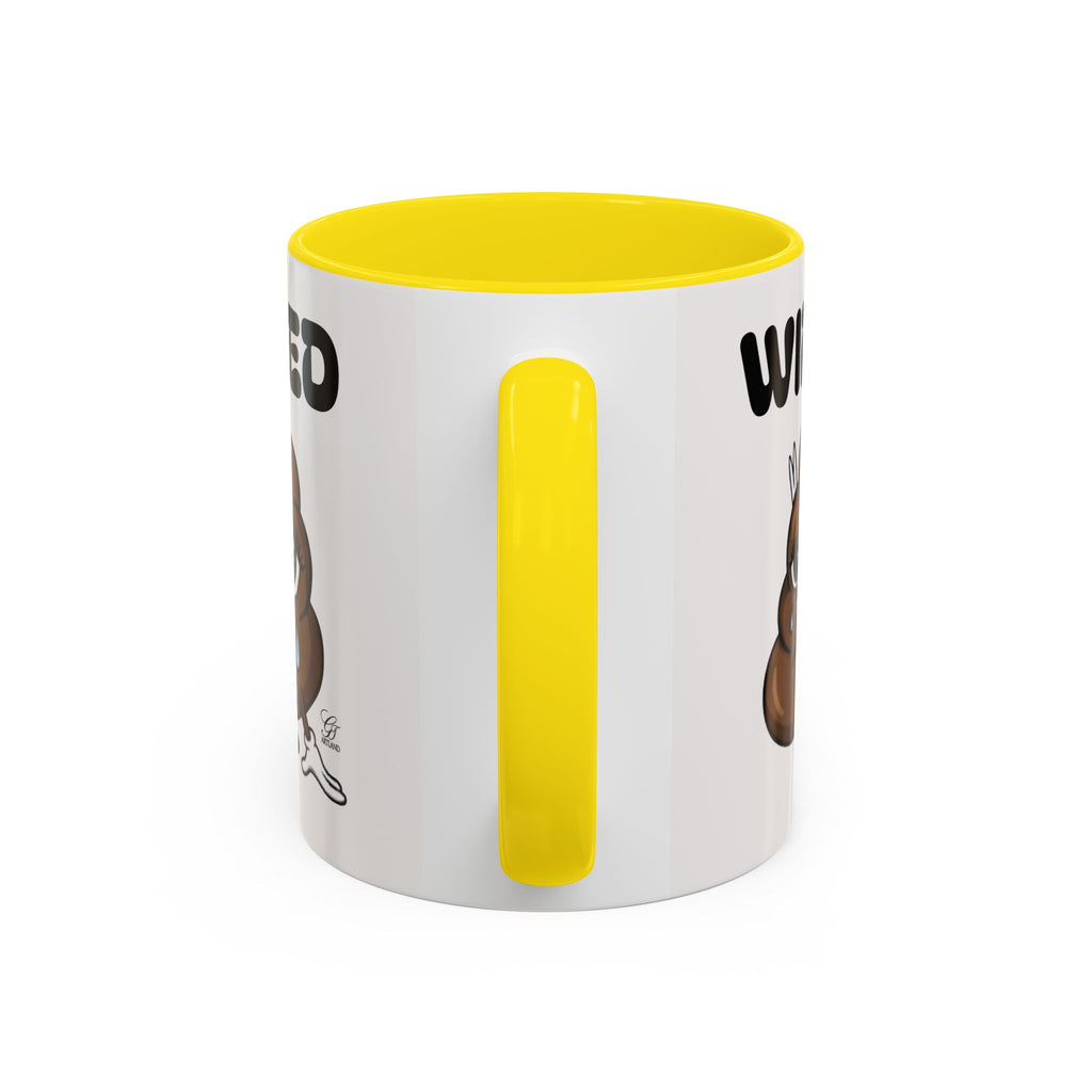 Wired Coffee Mug — Funny Poop Emoji Design Accent Mug (11/15 oz) by GT Artland