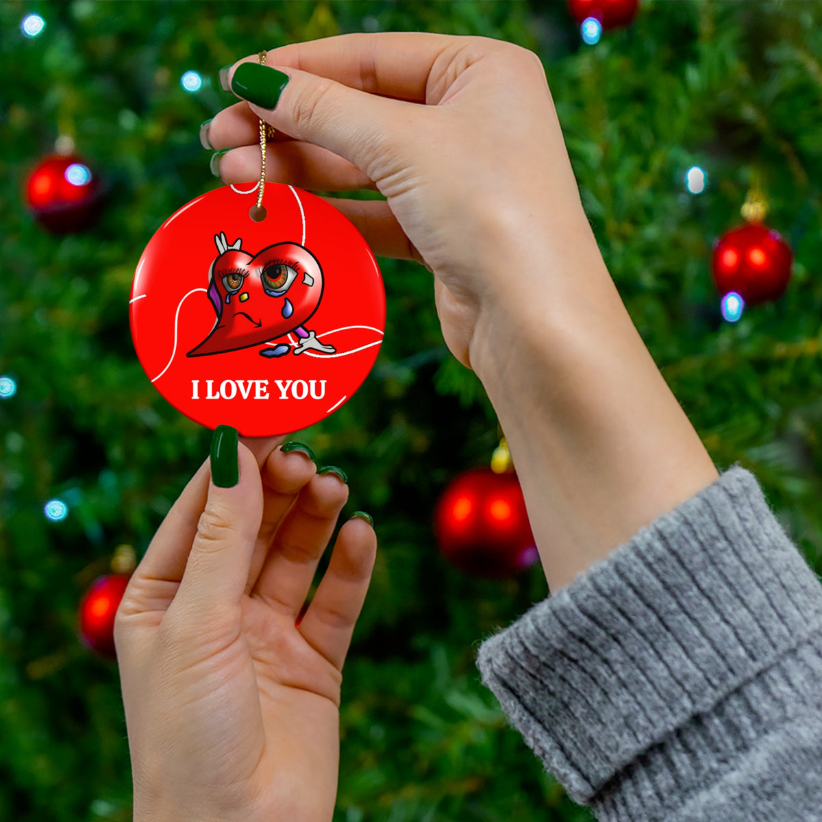 Valentine Heart Ornament - 'I Love You' Ceramic Keepsake by GT Artland