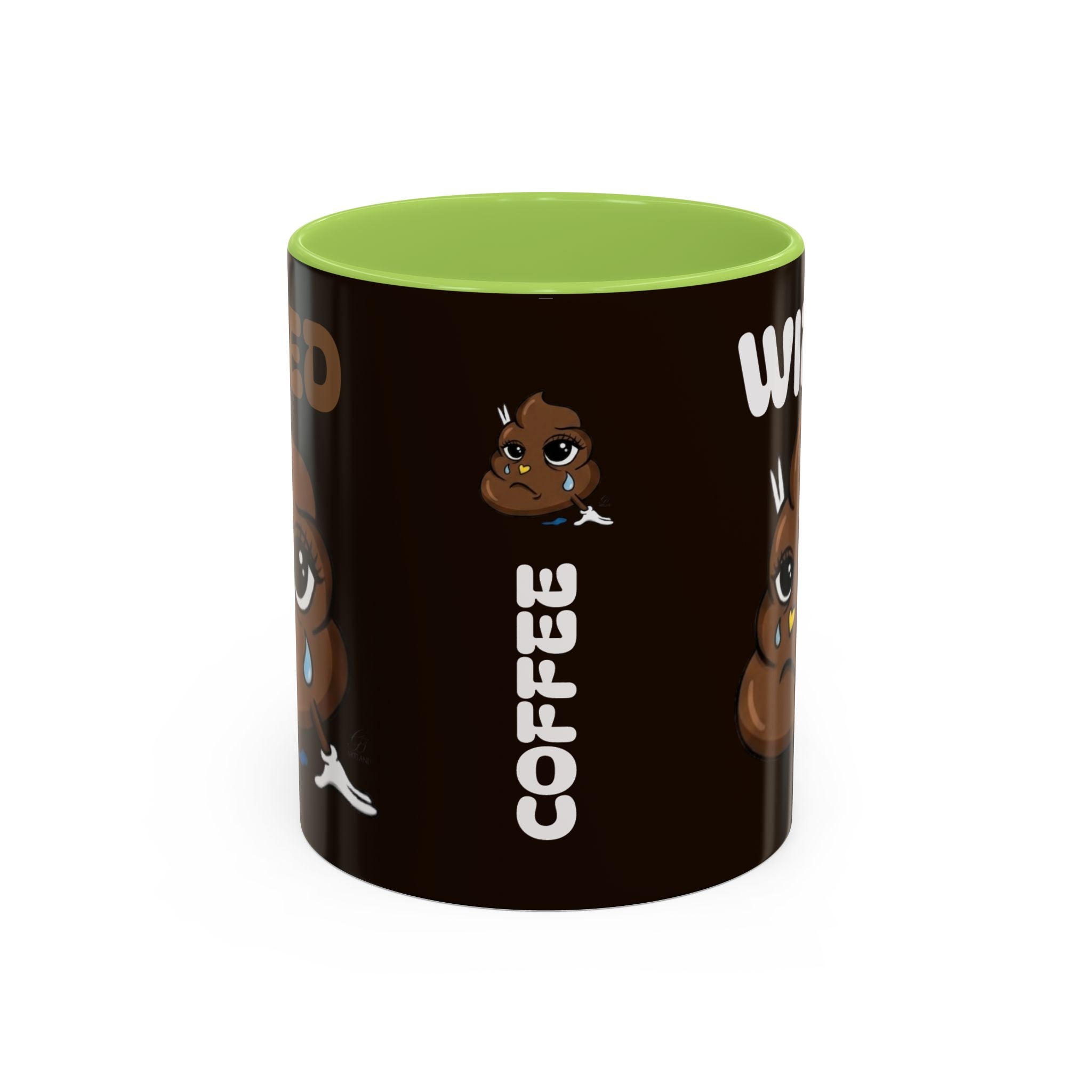 Coffee Mug - "Wired" Cute Poop Emoticon Design (11/15 oz) by GT Artland