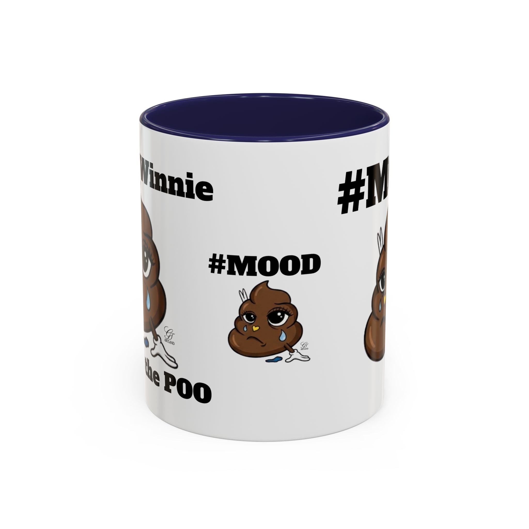 #MOOD Winnie without the poo Funny Poop Emoji Accent Coffee Mug – 11/15oz Novelty Gift by GT Artland