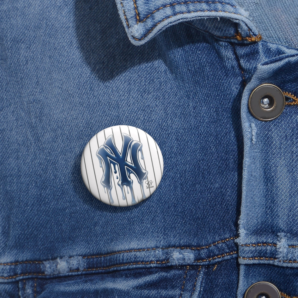 Dripping NY Logo Pin Button | Custom Pin Button by GT Artland