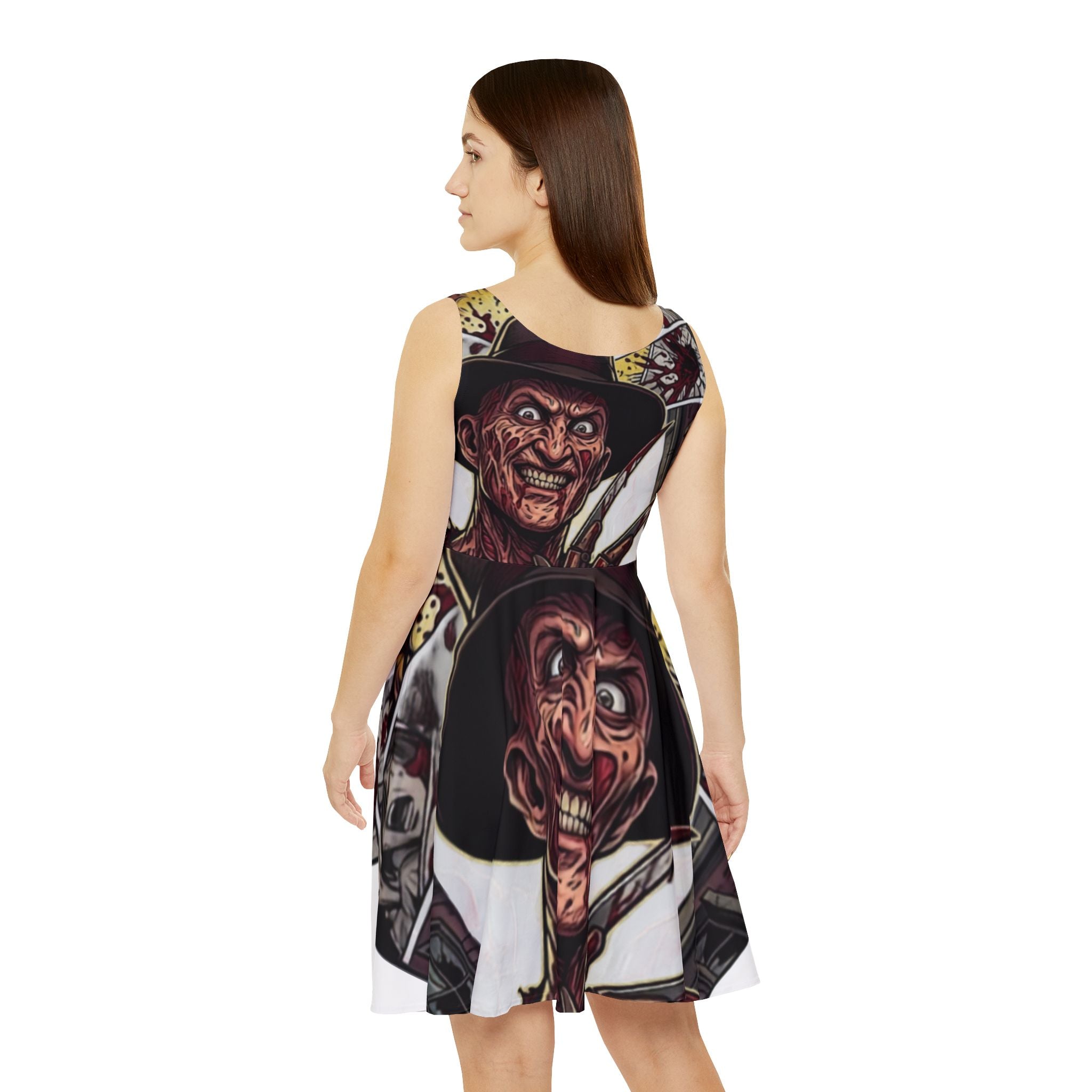 Elm Street Gangsta Horror Halloween Dark Horror Skater Dress by GT Artland