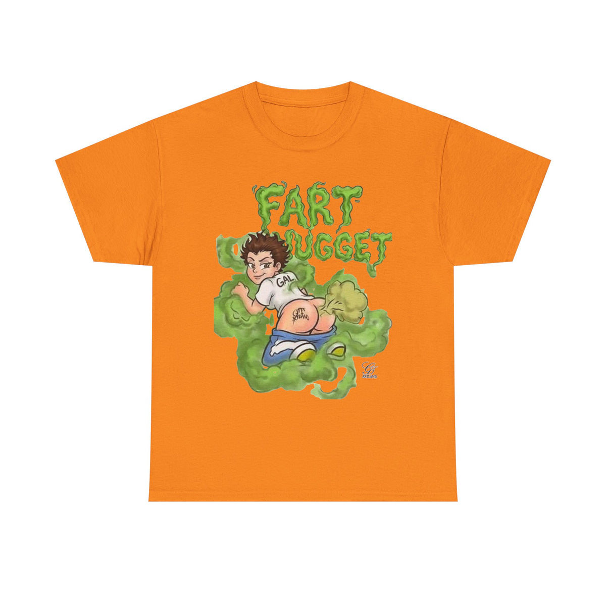 Fart Nugget graphic tee | Funny cartoon kid fart illustration T-Shirt