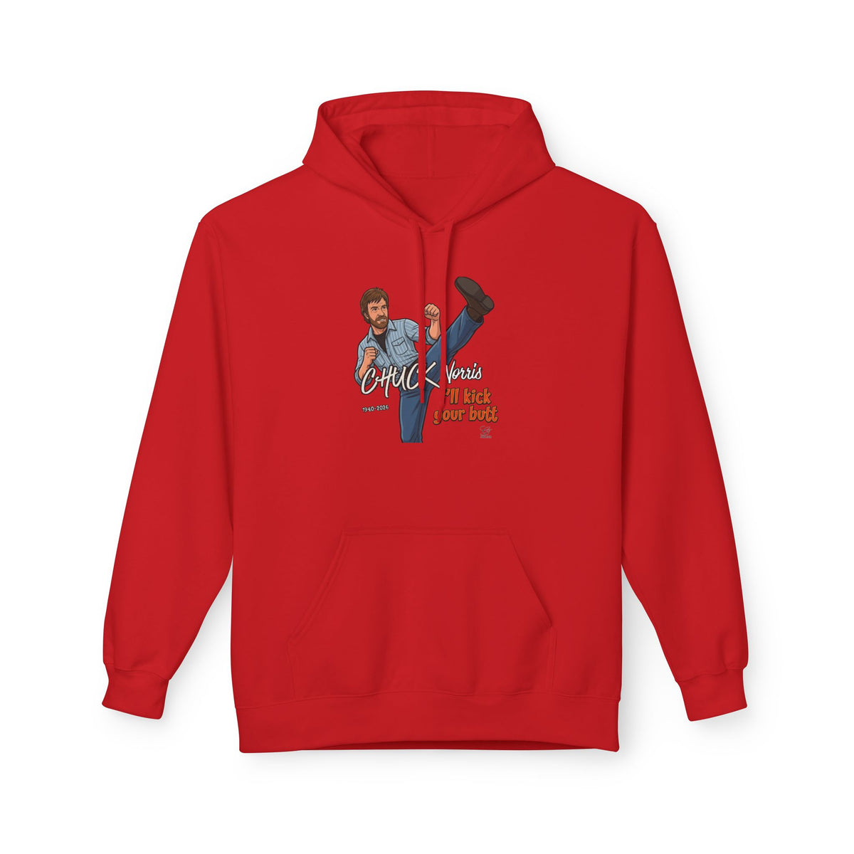 Chuck Norris Kick Hoodie | Retro Martial Arts Illustration by GT Artland