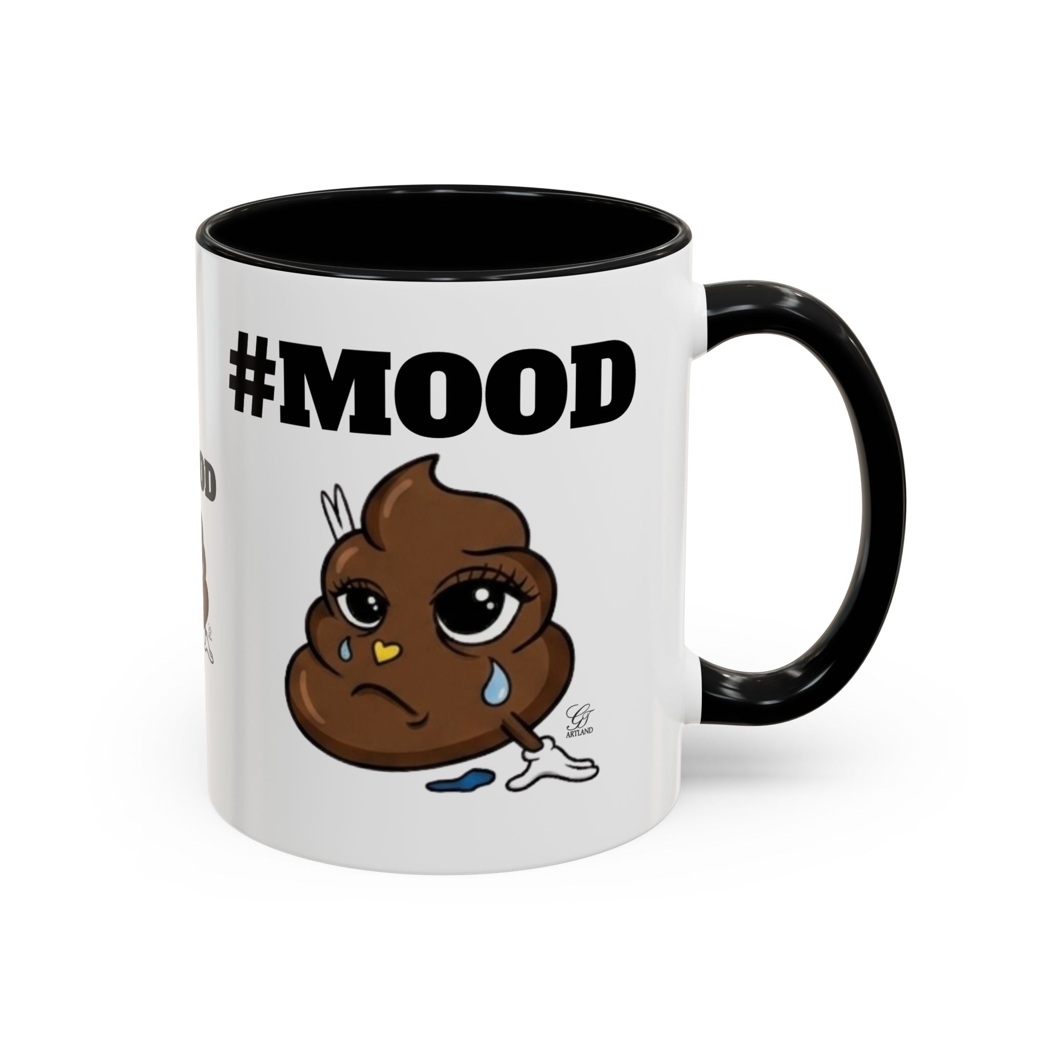 #MOOD Poop Emoji Accent Coffee Mug — Funny 11/15oz Novelty Mug by GT Artland