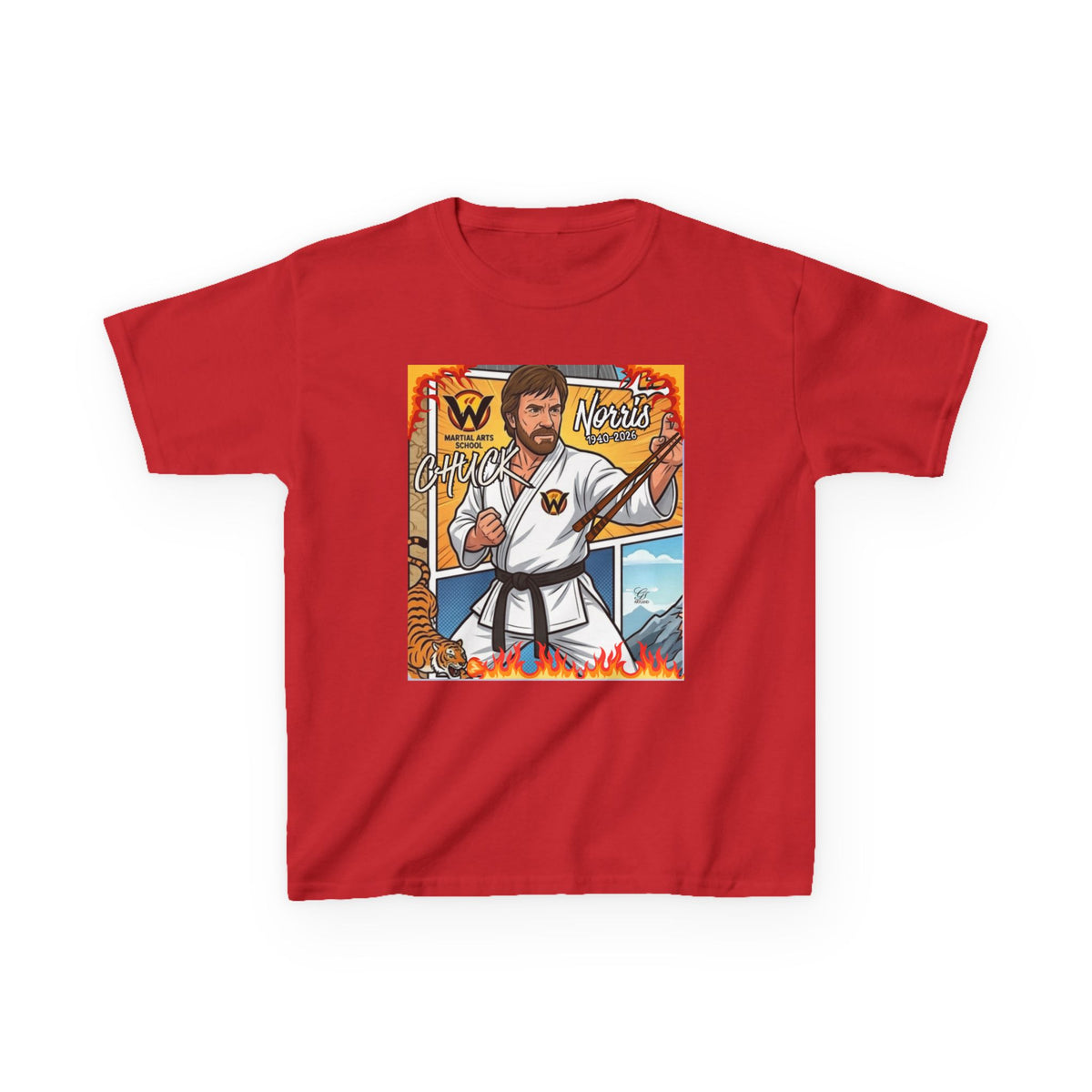 Chuck Norris Karate Kid Cartoon Shirt