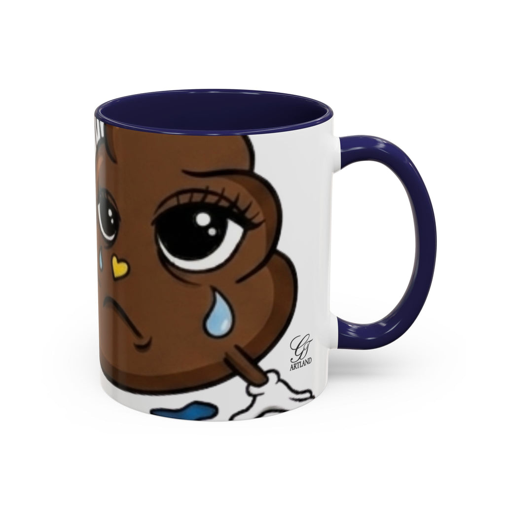 Sad Poop Emoji Coffee Mug – Funny Cute Collectors Novelty Accent Mug (11/15oz) by GT Artland
