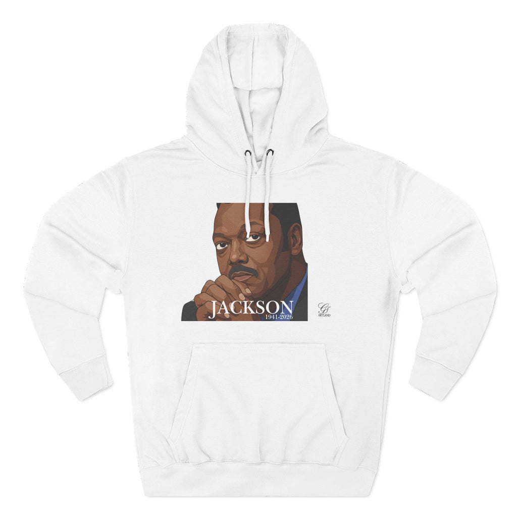 Portrait Illustration Hoodie | 'Jackson' Text Graphic