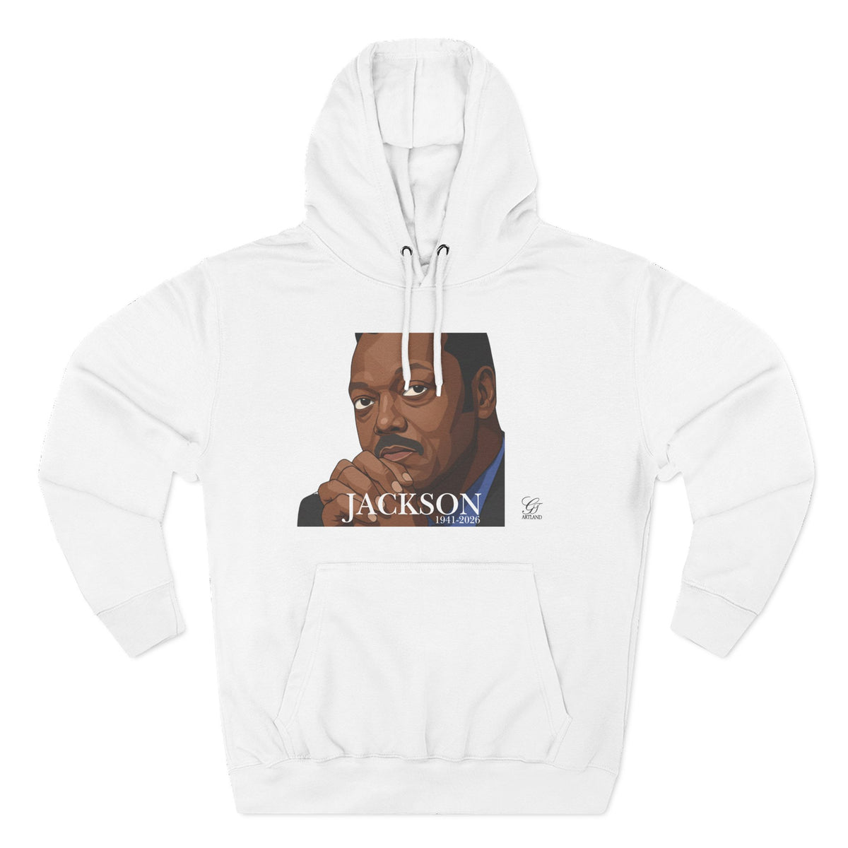 Portrait Illustration Hoodie | 'Jackson' Text Graphic