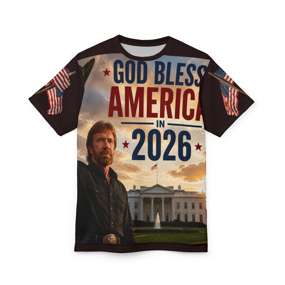 God Bless America 2026 Norris Fan Gear Designer T-shirt by GT Artland