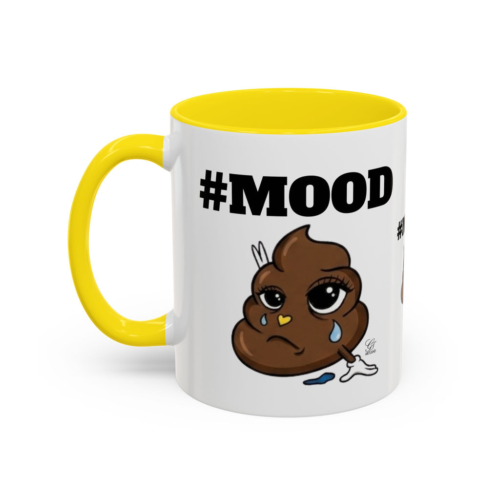 #MOOD Poop Emoji Accent Coffee Mug — Funny 11/15oz Novelty Mug by GT Artland