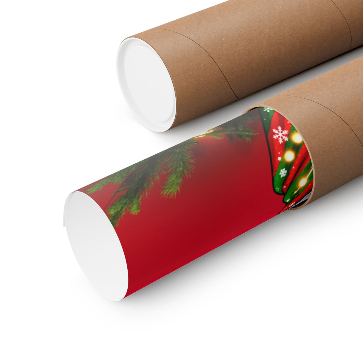 Word It Your Way  Ebony Santa Christmas Matte Vertical Poster by GT Artland