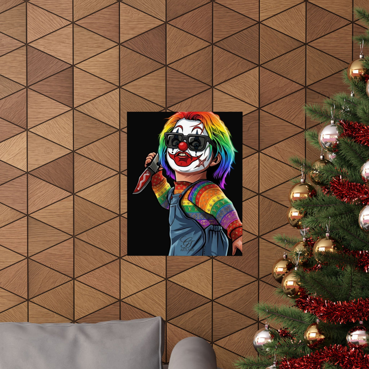 Rainbow Slasher Urban Designer Horror Matte Vertical Posters by GT Artland